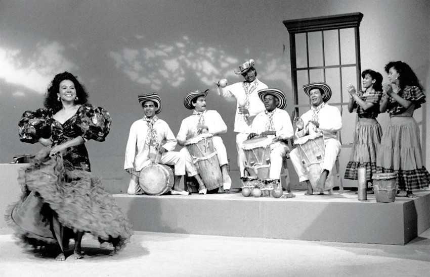 Totó la Momposina on Colombian TV in 1992 (photo: Juan Camilo Segura)