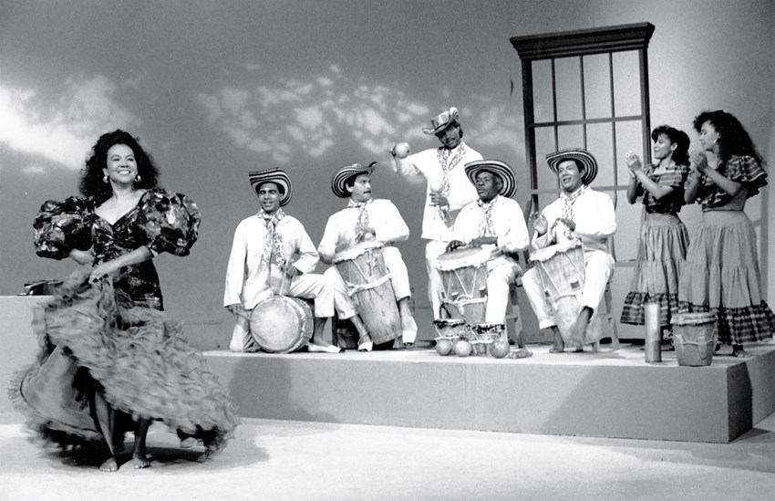 Totó la Momposina on Colombian TV in 1992 (photo: Juan Camilo Segura)